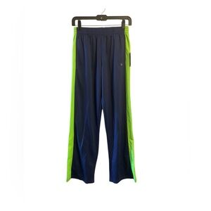 JK TECH BOYS ACTIVEWEAR ATHLETIC PANTS SIZE LARGE BLUE LIME NEON GREEN